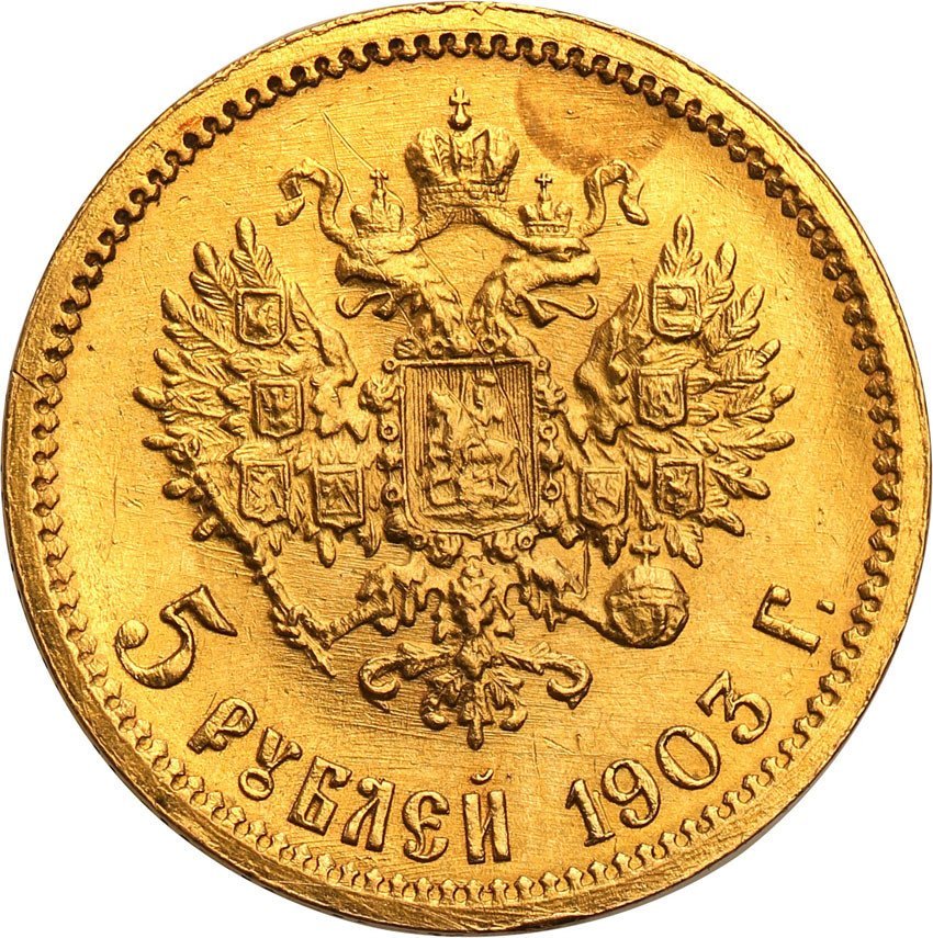 Rosja. Mikołaj II 5 rubli 1903 AP